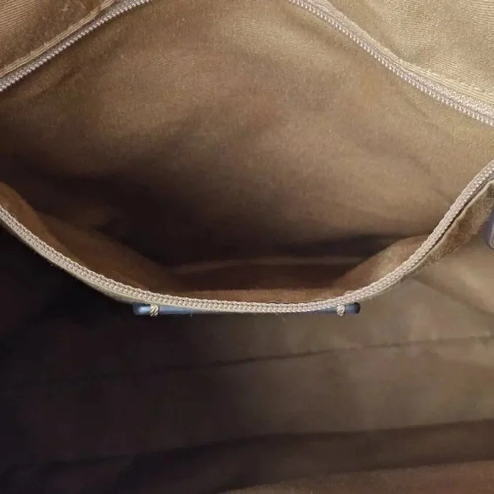 Vintage Coach Hallie Pebble Leather Snake Trim White Hobo Shoulder Bag - Picture 13 of 14